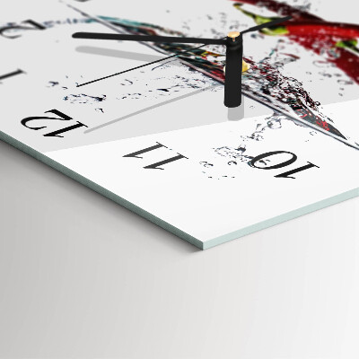 Wanduhr mit motiv quadratisch Chilischoten