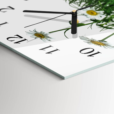 Wanduhr mit motiv quadratisch Gänseblümchen