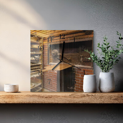 Quadratische wanduhr modern Brotbackofen