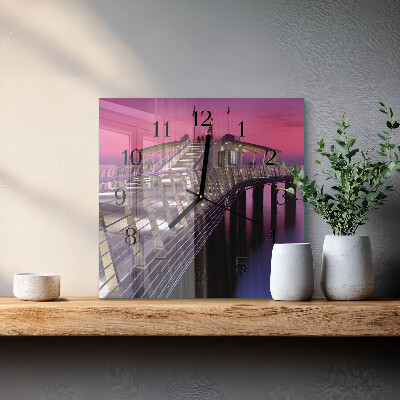 Quadratische wanduhr modern Pier