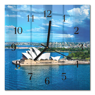 Quadratische wanduhr Opernhaus von Sydney