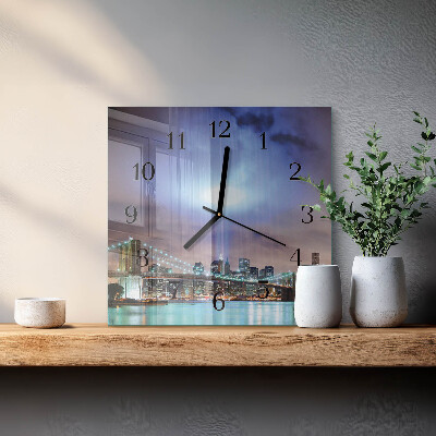 Moderne wanduhr quadratisch Nachthorizont