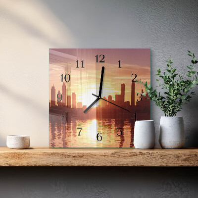 Quadratische wanduhr Horizont