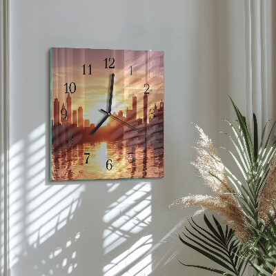 Quadratische wanduhr Horizont