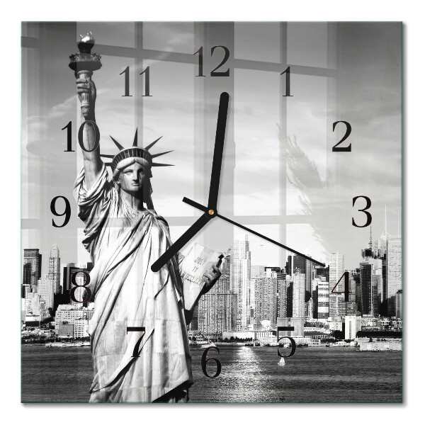 Moderne wanduhr quadratisch Freiheitsstatue