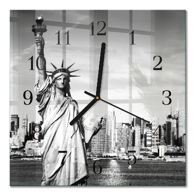 Moderne wanduhr quadratisch Freiheitsstatue