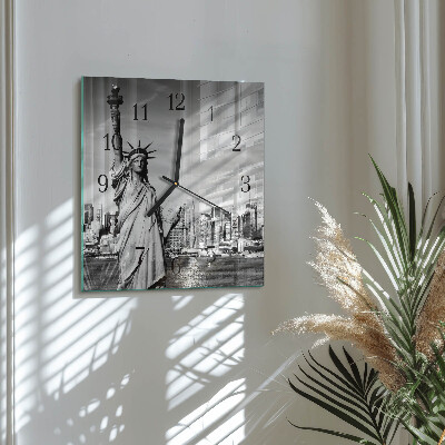 Moderne wanduhr quadratisch Freiheitsstatue