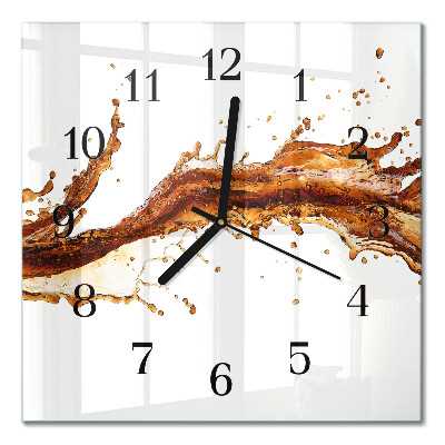 Quadratische wanduhr Wasser