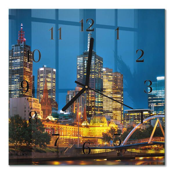 Quadratische wanduhr modern Stadt
