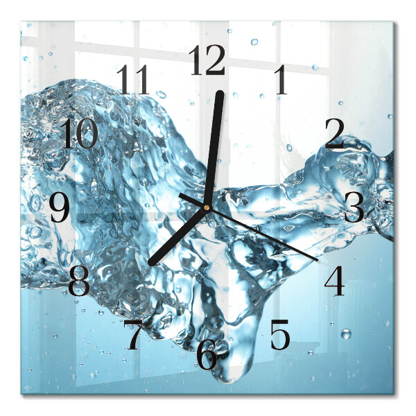 Quadratische wanduhr Wasser