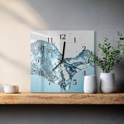 Quadratische wanduhr Wasser