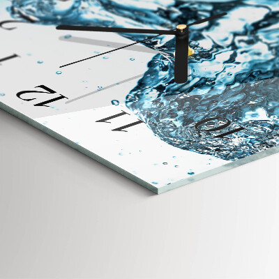 Quadratische wanduhr Wasser