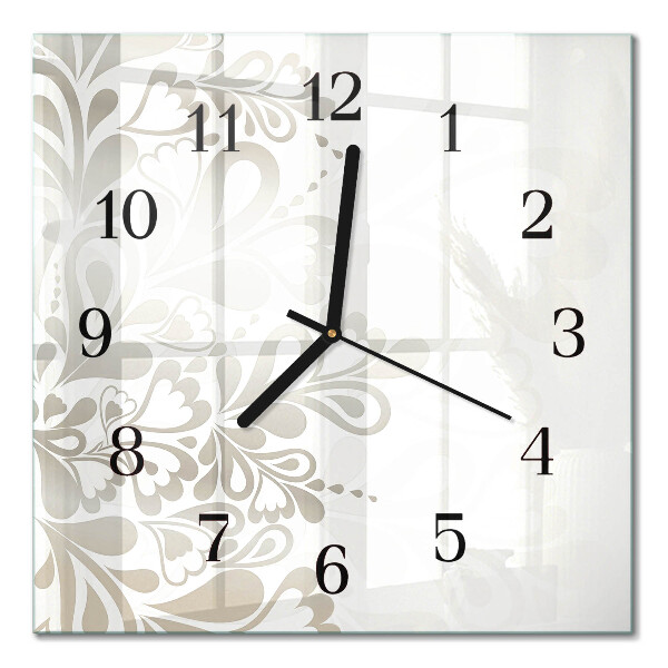 Moderne wanduhr quadratisch Floristische Kunst