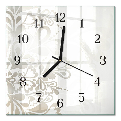 Moderne wanduhr quadratisch Floristische Kunst
