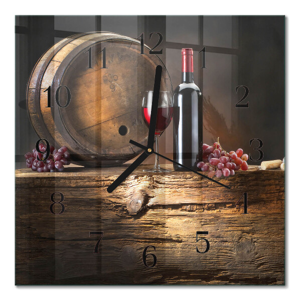 Wanduhr mit motiv quadratisch Trauben für Wein