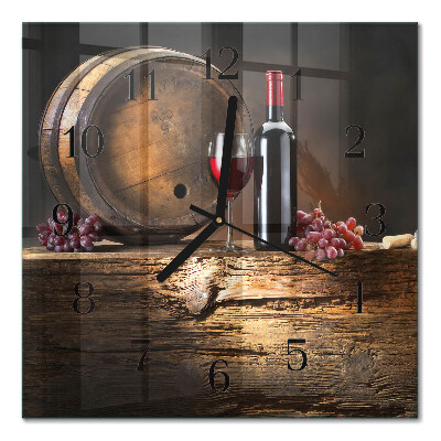 Wanduhr mit motiv quadratisch Trauben für Wein