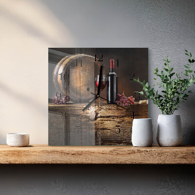 Wanduhr mit motiv quadratisch Trauben für Wein