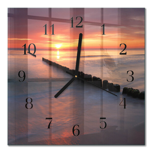 Quadratische wanduhr Sonne des Meeres