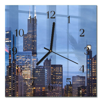 Quadratische wanduhr modern Horizont