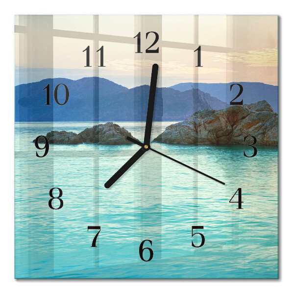 Moderne wanduhr quadratisch Sea Island