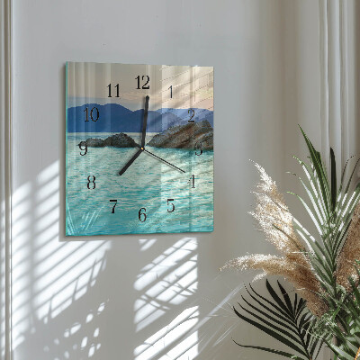 Moderne wanduhr quadratisch Sea Island