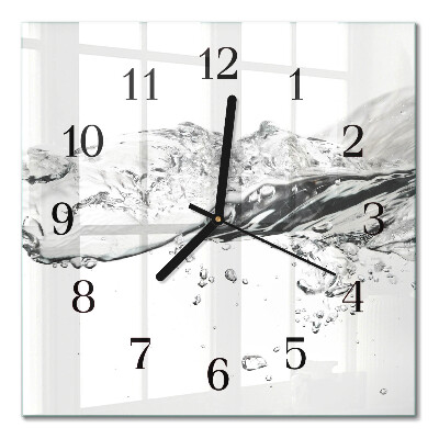 Quadratische wanduhr modern Wasser