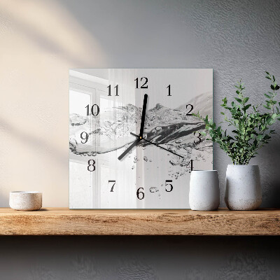 Quadratische wanduhr modern Wasser