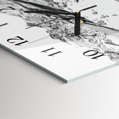 Quadratische wanduhr modern Wasser