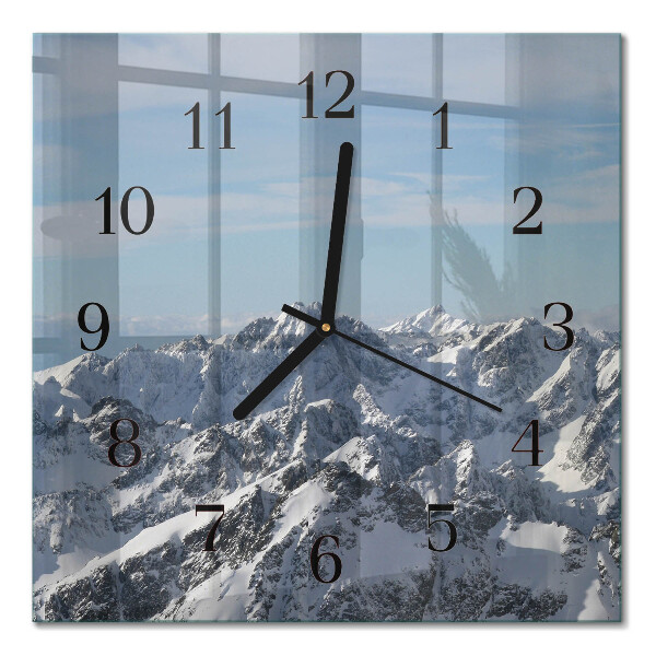 Glasuhr quadratisch Gebirge