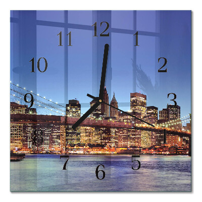 Moderne wanduhr quadratisch Horizontale Brücke