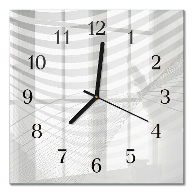 Quadratische wanduhr Abstrakte Linien