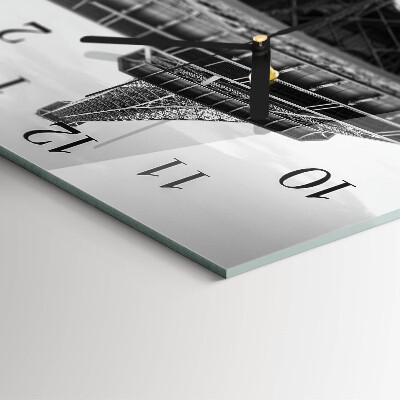 Quadratische wanduhr modern Eiffelturm Paris