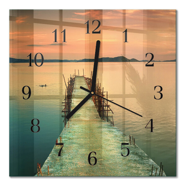 Quadratische wanduhr modern Netzwerk