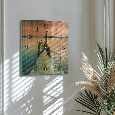 Quadratische wanduhr modern Netzwerk