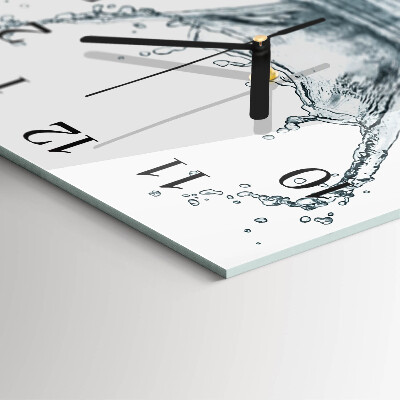 Glasuhr quadratisch Wasser
