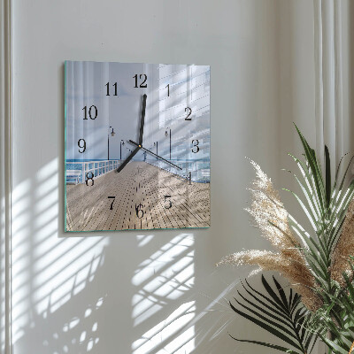 Wanduhr mit motiv quadratisch Pier