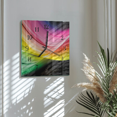 Wanduhr mit motiv quadratisch Abstrakte Linien