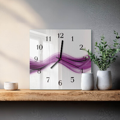 Quadratische wanduhr modern Abstrakte Linien