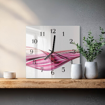 Quadratische wanduhr Abstrakte Linien