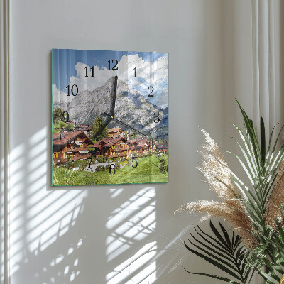 Moderne wanduhr quadratisch Gebirge