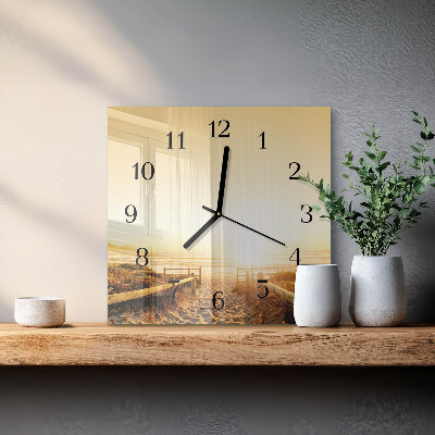 Moderne wanduhr quadratisch Strandweg