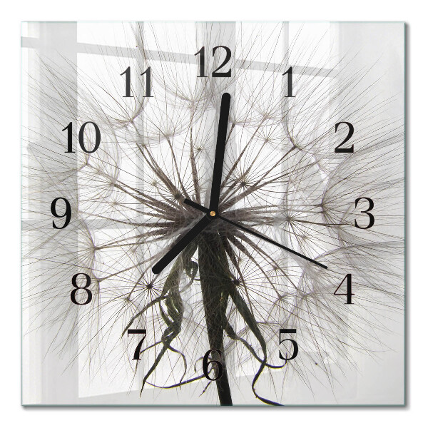 Wanduhr mit motiv quadratisch Löwenzahn