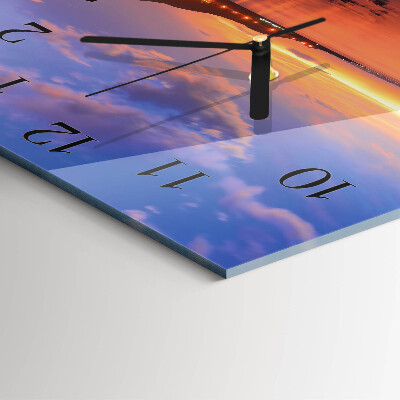 Quadratische wanduhr Sea Island