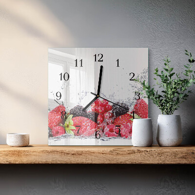 Moderne wanduhr quadratisch Obst