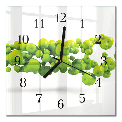 Moderne wanduhr quadratisch Äpfel