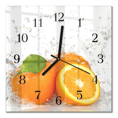 Wanduhr mit motiv quadratisch Orangen