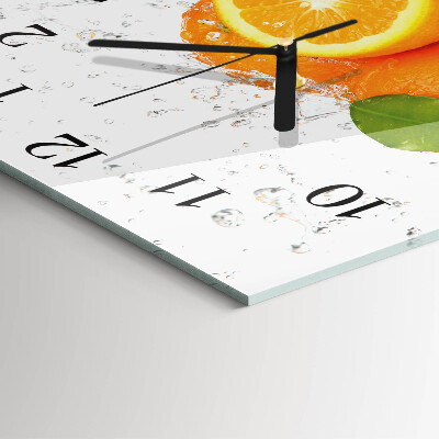 Wanduhr mit motiv quadratisch Orangen