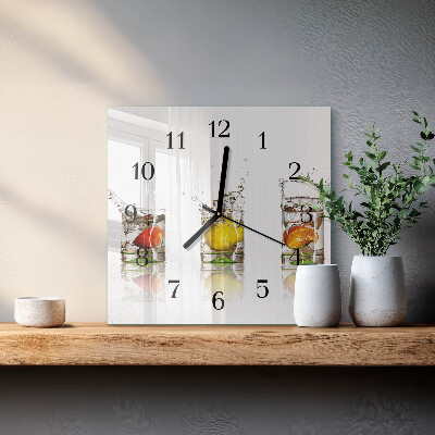 Quadratische wanduhr modern Fruchtbecher