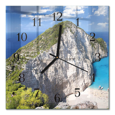 Wanduhr mit motiv quadratisch Cliff