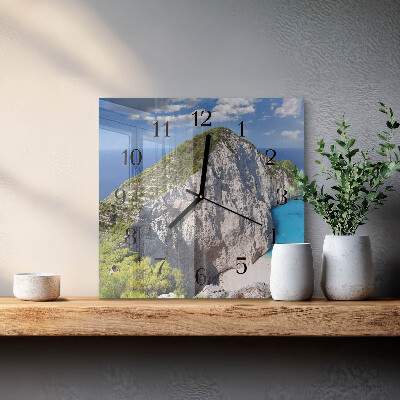 Wanduhr mit motiv quadratisch Cliff
